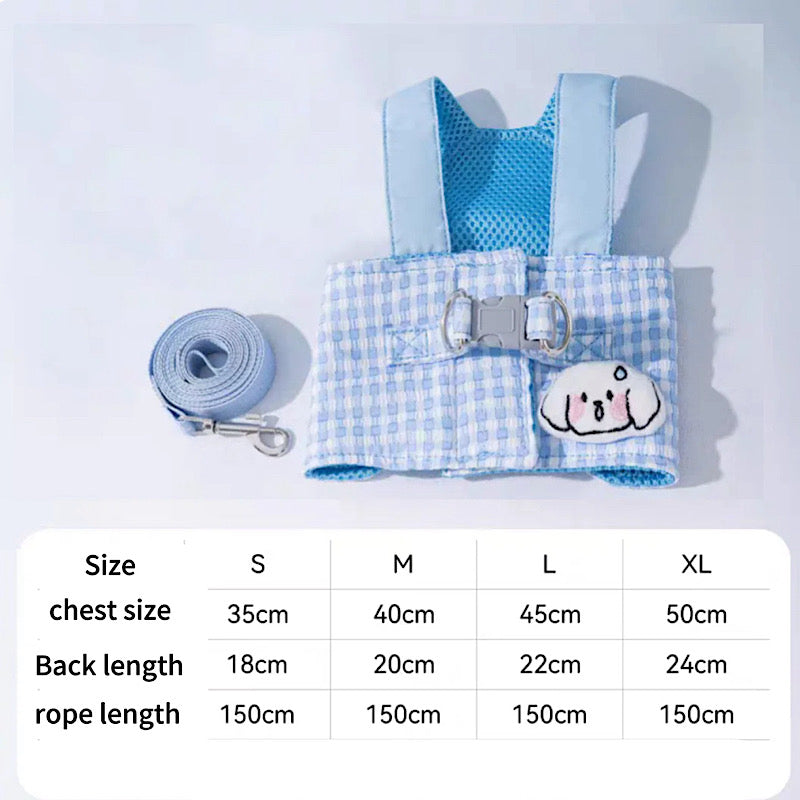 Cute pet harness with hat